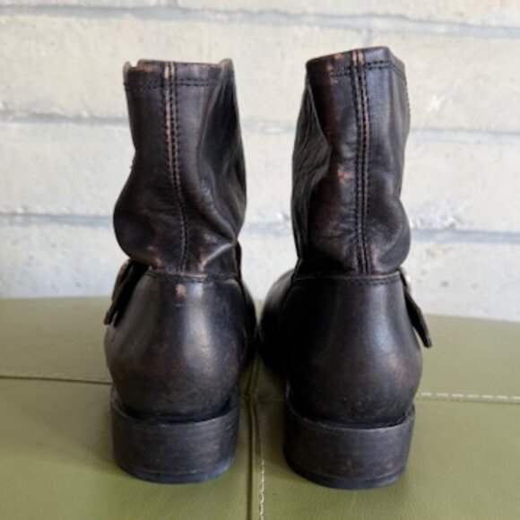 Frye Veronica Bootie distressed black leather size W 11 - Picture 5 of 10